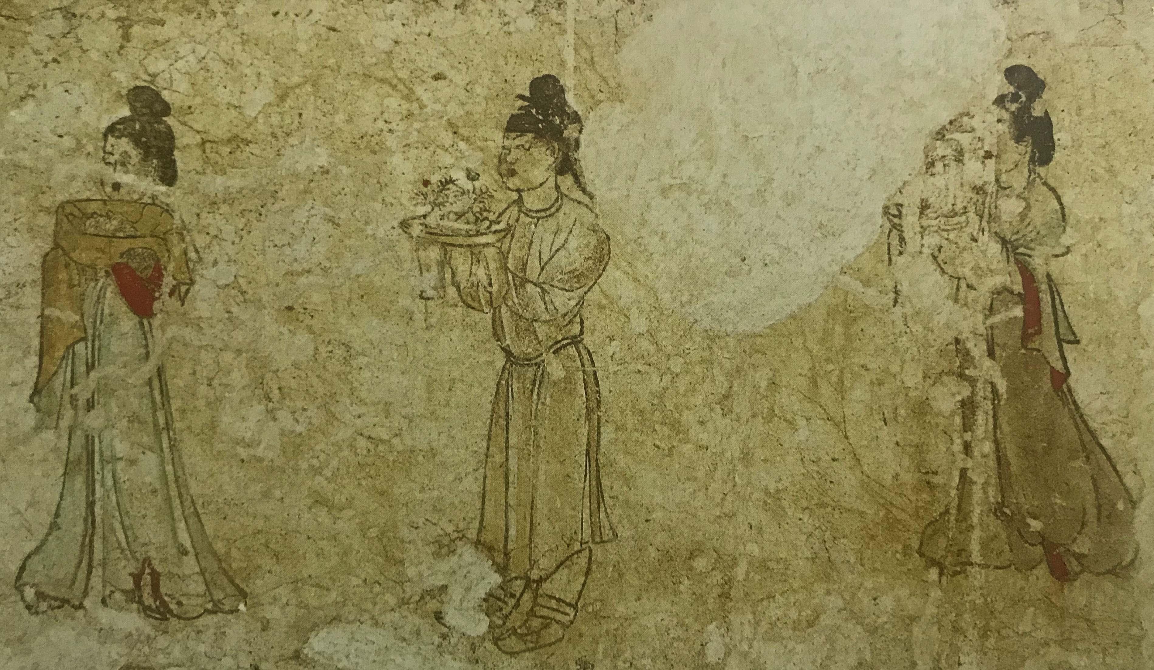 捧盆景侍女图