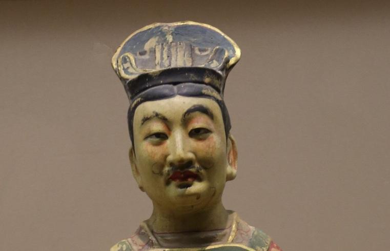 彩绘贴金文武官俑